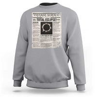 Retro Vintage Science Magazine Total Solar Eclipse 2024 Sweatshirt Historic Totality Astronomy Geek Memorabilia