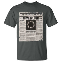 Retro Vintage Science Magazine Total Solar Eclipse 2024 T Shirt Historic Totality Astronomy Geek Memorabilia