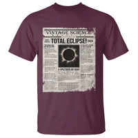 Retro Vintage Science Magazine Total Solar Eclipse 2024 T Shirt Historic Totality Astronomy Geek Memorabilia