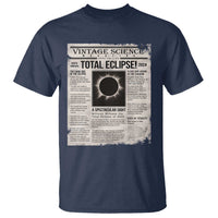 Retro Vintage Science Magazine Total Solar Eclipse 2024 T Shirt Historic Totality Astronomy Geek Memorabilia