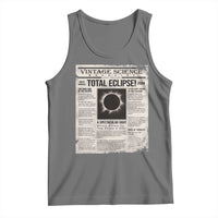 Retro Vintage Science Magazine Total Solar Eclipse 2024 Tank Top Historic Totality Astronomy Geek Memorabilia