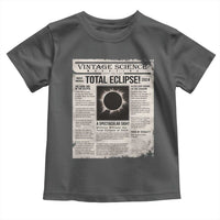 Retro Vintage Science Magazine Total Solar Eclipse 2024 Toddler T Shirt Historic Totality Astronomy Geek Memorabilia