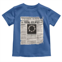 Retro Vintage Science Magazine Total Solar Eclipse 2024 Toddler T Shirt Historic Totality Astronomy Geek Memorabilia