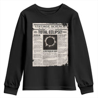 Retro Vintage Science Magazine Total Solar Eclipse 2024 Youth Sweatshirt Historic Totality Astronomy Geek Memorabilia