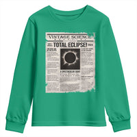 Retro Vintage Science Magazine Total Solar Eclipse 2024 Youth Sweatshirt Historic Totality Astronomy Geek Memorabilia