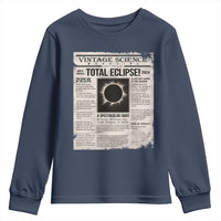 Retro Vintage Science Magazine Total Solar Eclipse 2024 Youth Sweatshirt Historic Totality Astronomy Geek Memorabilia