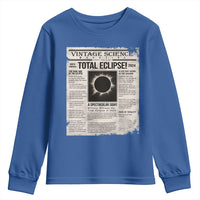 Retro Vintage Science Magazine Total Solar Eclipse 2024 Youth Sweatshirt Historic Totality Astronomy Geek Memorabilia