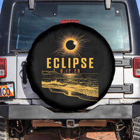Total Solar Eclipse August 12 2026 Celestial Totality Spare Tire Cover Ocean Beach View Astronomy Souvenir