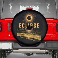 Total Solar Eclipse August 12 2026 Celestial Totality Spare Tire Cover Ocean Beach View Astronomy Souvenir