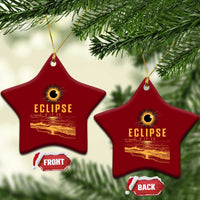 Total Solar Eclipse August 12 2026 Celestial Totality Ceramic Ornament Ocean Beach View Astronomy Souvenir