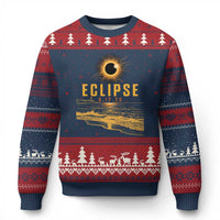 Total Solar Eclipse August 12 2026 Celestial Totality Ugly Christmas Sweater Ocean Beach View Astronomy Souvenir