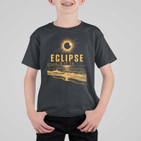 Total Solar Eclipse August 12 2026 Celestial Totality T Shirt For Kid Ocean Beach View Astronomy Souvenir