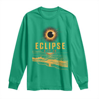 Total Solar Eclipse August 12 2026 Celestial Totality Long Sleeve Shirt Ocean Beach View Astronomy Souvenir
