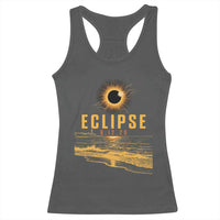Total Solar Eclipse August 12 2026 Celestial Totality Racerback Tank Top Ocean Beach View Astronomy Souvenir