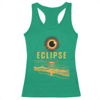 Total Solar Eclipse August 12 2026 Celestial Totality Racerback Tank Top Ocean Beach View Astronomy Souvenir