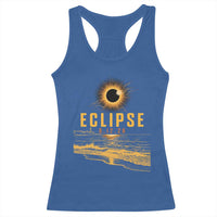 Total Solar Eclipse August 12 2026 Celestial Totality Racerback Tank Top Ocean Beach View Astronomy Souvenir