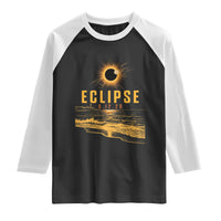 Total Solar Eclipse August 12 2026 Celestial Totality Raglan Shirt Ocean Beach View Astronomy Souvenir