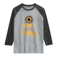 Total Solar Eclipse August 12 2026 Celestial Totality Raglan Shirt Ocean Beach View Astronomy Souvenir