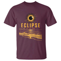 Total Solar Eclipse August 12 2026 Celestial Totality T Shirt Ocean Beach View Astronomy Souvenir