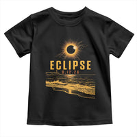 Total Solar Eclipse August 12 2026 Celestial Totality Toddler T Shirt Ocean Beach View Astronomy Souvenir