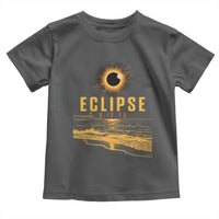 Total Solar Eclipse August 12 2026 Celestial Totality Toddler T Shirt Ocean Beach View Astronomy Souvenir