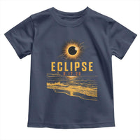 Total Solar Eclipse August 12 2026 Celestial Totality Toddler T Shirt Ocean Beach View Astronomy Souvenir
