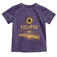 Total Solar Eclipse August 12 2026 Celestial Totality Toddler T Shirt Ocean Beach View Astronomy Souvenir