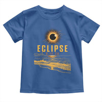 Total Solar Eclipse August 12 2026 Celestial Totality Toddler T Shirt Ocean Beach View Astronomy Souvenir