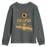 Total Solar Eclipse August 12 2026 Celestial Totality Youth Sweatshirt Ocean Beach View Astronomy Souvenir