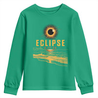 Total Solar Eclipse August 12 2026 Celestial Totality Youth Sweatshirt Ocean Beach View Astronomy Souvenir