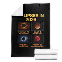 Eclipses in 2026 Celestial Calendar Infographic Throw Blanket Space Nerd Astronomy Gift Astrology Lover