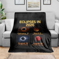 Eclipses in 2026 Celestial Calendar Infographic Throw Blanket Space Nerd Astronomy Gift Astrology Lover