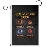 Eclipses in 2026 Celestial Calendar Infographic Garden Flag Space Nerd Astronomy Gift Astrology Lover