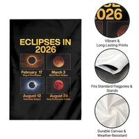 Eclipses in 2026 Celestial Calendar Infographic Garden Flag Space Nerd Astronomy Gift Astrology Lover