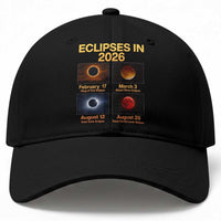 Eclipses in 2026 Celestial Calendar Infographic Baseball Cap Space Nerd Astronomy Gift Astrology Lover
