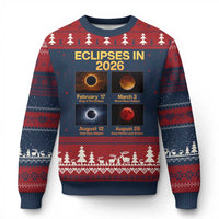 Eclipses in 2026 Celestial Calendar Infographic Ugly Christmas Sweater Space Nerd Astronomy Gift Astrology Lover