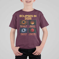 Eclipses in 2026 Celestial Calendar Infographic T Shirt For Kid Space Nerd Astronomy Gift Astrology Lover
