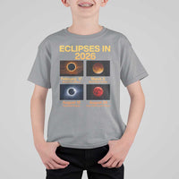 Eclipses in 2026 Celestial Calendar Infographic T Shirt For Kid Space Nerd Astronomy Gift Astrology Lover
