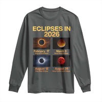 Eclipses in 2026 Celestial Calendar Infographic Long Sleeve Shirt Space Nerd Astronomy Gift Astrology Lover