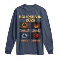 Eclipses in 2026 Celestial Calendar Infographic Long Sleeve Shirt Space Nerd Astronomy Gift Astrology Lover