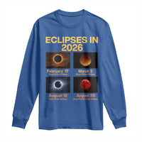 Eclipses in 2026 Celestial Calendar Infographic Long Sleeve Shirt Space Nerd Astronomy Gift Astrology Lover