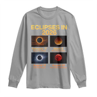 Eclipses in 2026 Celestial Calendar Infographic Long Sleeve Shirt Space Nerd Astronomy Gift Astrology Lover