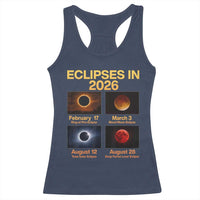 Eclipses in 2026 Celestial Calendar Infographic Racerback Tank Top Space Nerd Astronomy Gift Astrology Lover