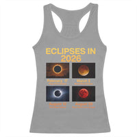 Eclipses in 2026 Celestial Calendar Infographic Racerback Tank Top Space Nerd Astronomy Gift Astrology Lover