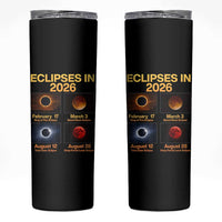 Eclipses in 2026 Celestial Calendar Infographic Skinny Tumbler Space Nerd Astronomy Gift Astrology Lover