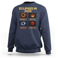 Eclipses in 2026 Celestial Calendar Infographic Sweatshirt Space Nerd Astronomy Gift Astrology Lover