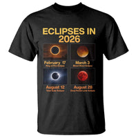 Eclipses in 2026 Celestial Calendar Infographic T Shirt Space Nerd Astronomy Gift Astrology Lover