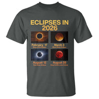 Eclipses in 2026 Celestial Calendar Infographic T Shirt Space Nerd Astronomy Gift Astrology Lover