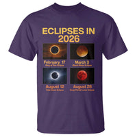 Eclipses in 2026 Celestial Calendar Infographic T Shirt Space Nerd Astronomy Gift Astrology Lover