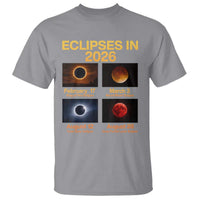 Eclipses in 2026 Celestial Calendar Infographic T Shirt Space Nerd Astronomy Gift Astrology Lover